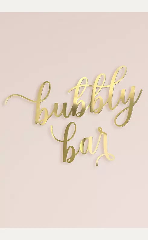 Bubbly Bar Gold Acrylic Sign Image 1