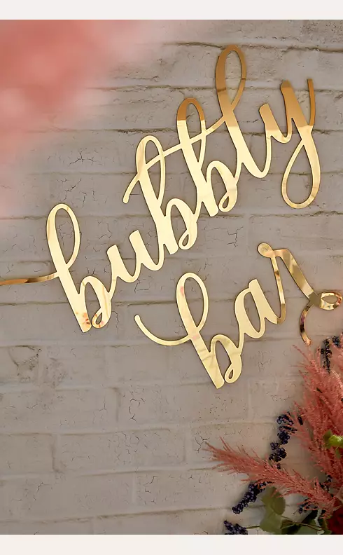 Bubbly Bar Gold Acrylic Sign Image 2