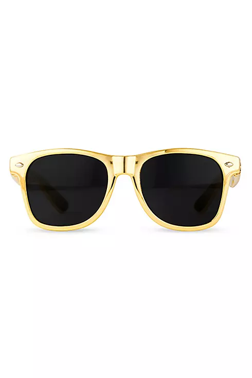 Personalized Metallic Gold Favor Sunglasses | David\'s Bridal