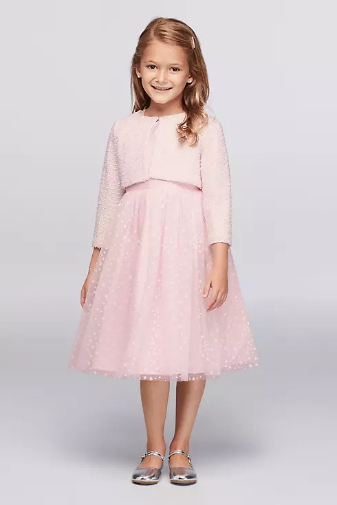 Snowflake Tulle Dress with Fuzzy Cardigan Image 1