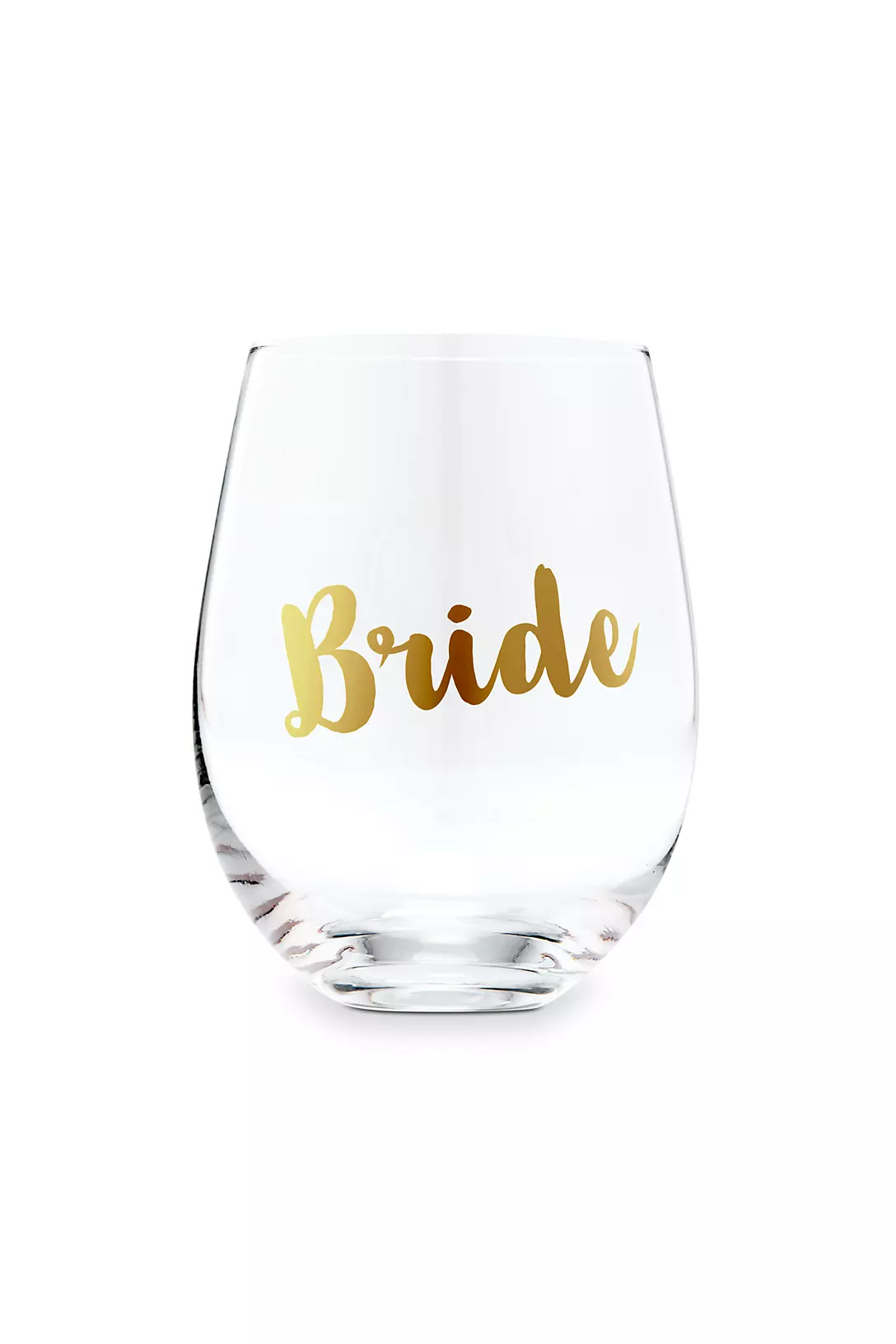 Bride Stemless Toasting Wine Glass Image 1