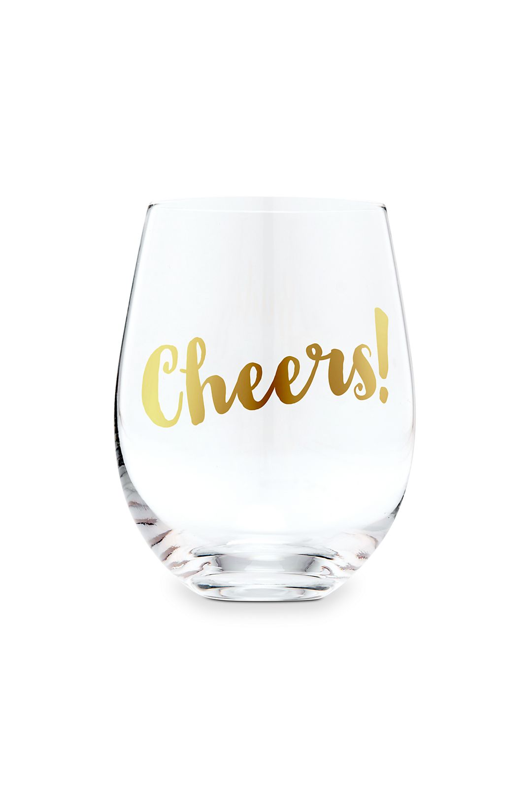 Wedding Party Stemless Cheers Toasting Wine Glass Image