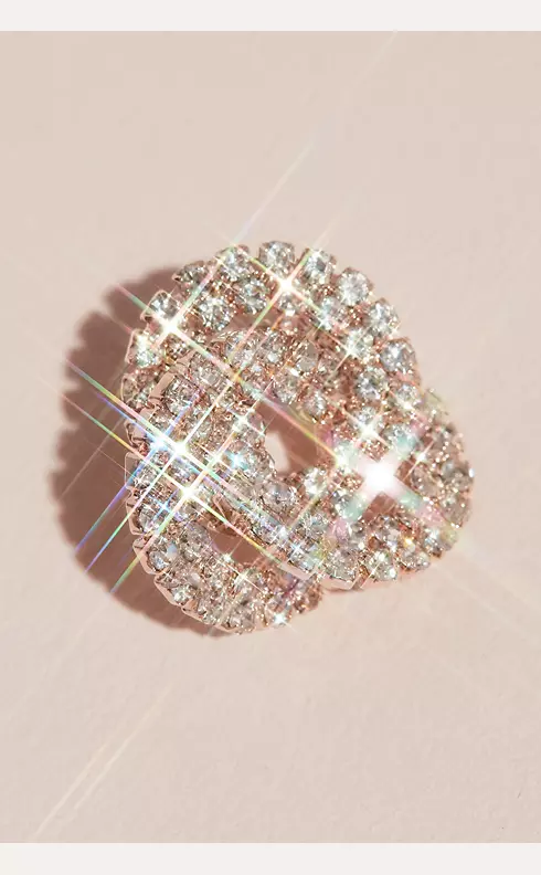 Crystal Love Knot Earrings Image 2