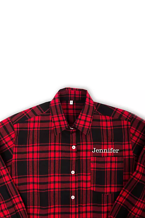 Personalized Embroidered Plaid Button Down Shirt Image 5