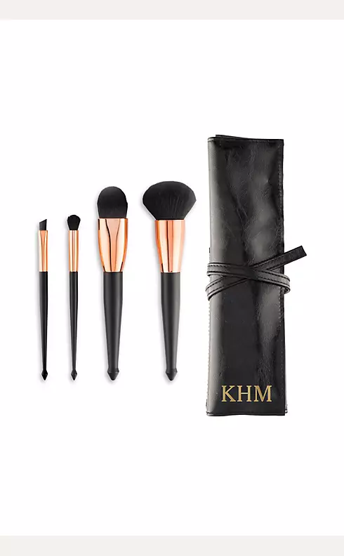 Personalized Makeup Brush Set and Roll Pouch Image 1