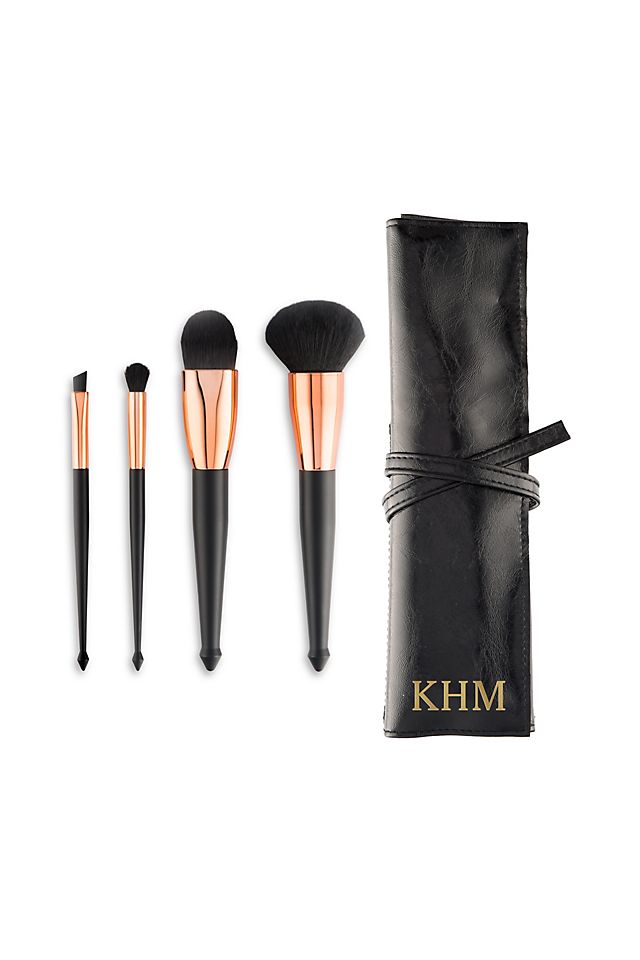 Personalized Makeup Brush Set and Roll Pouch Image 1