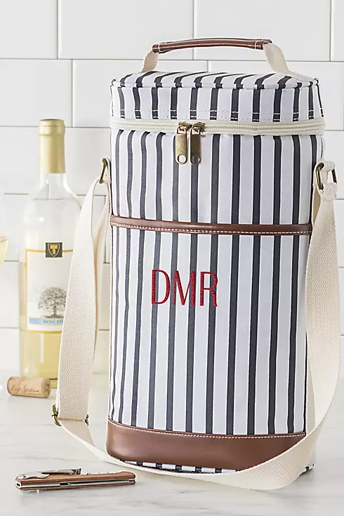 Personalized Striped Wine Cooler Image 3