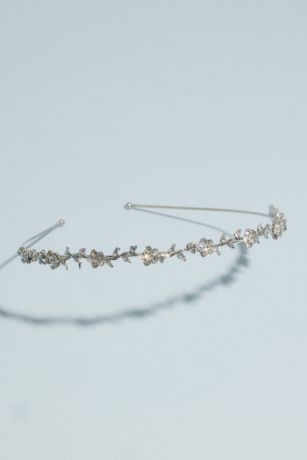 Delicate Flower Vine Crystal Headband