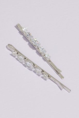 Graduated Marquise Cubic Zirconia Bobby Pin Set