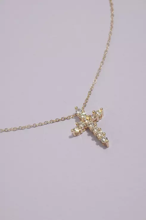 Cubic Zirconia Cross Necklace Image 2