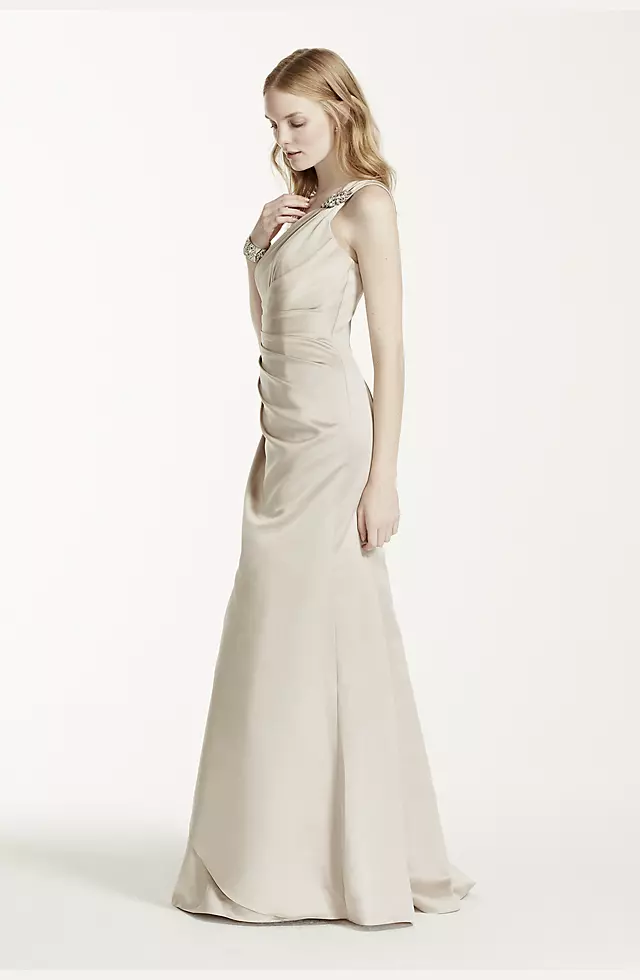 One Shoulder Bridesmaid Dress with Details Image 3
