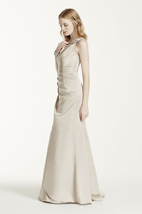 One Shoulder Bridesmaid Dress with Details Image 3