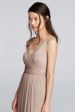 knee length dresses for ladies InstantFigure Short Dress with Sheer Mesh Deep V-Neck 168226 Black / L main image 0