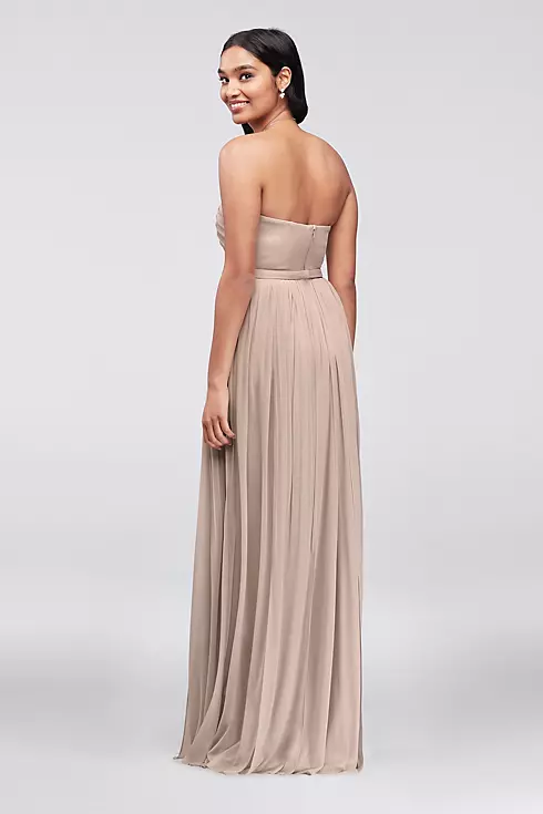 Style-Your-Way 6 Tie Long Mesh Bridesmaid Dress Image 3