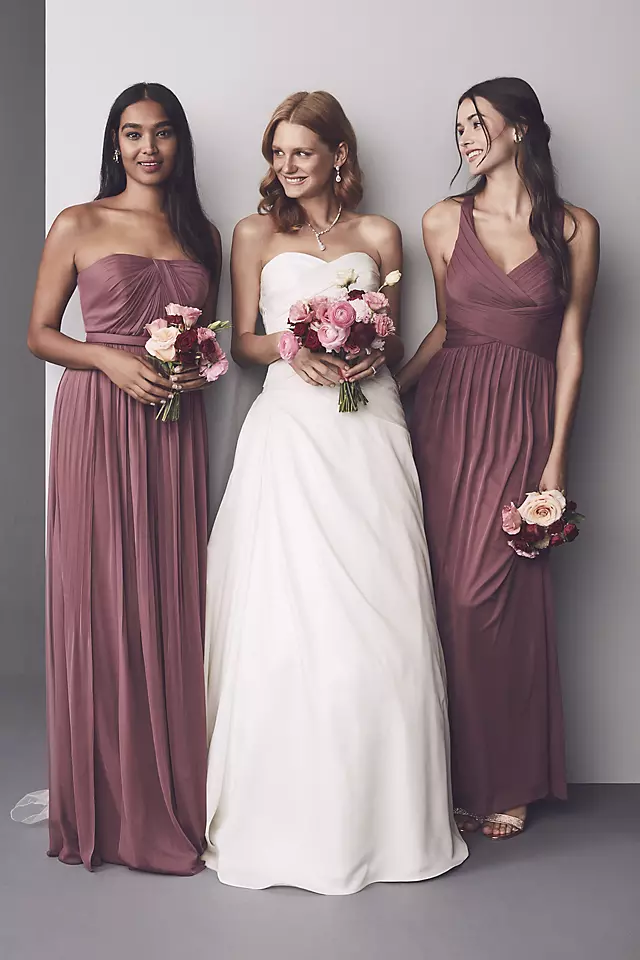 Style-Your-Way 6 Tie Long Mesh Bridesmaid Dress Image 6