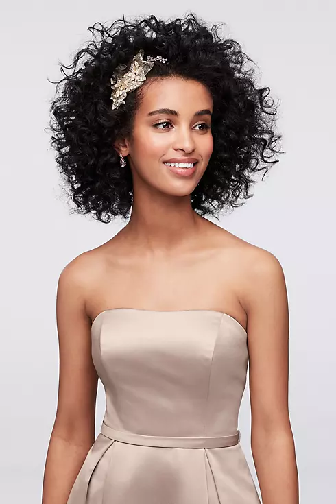 Strapless High-Low Bridesmaid Dress with Pockets Image 2