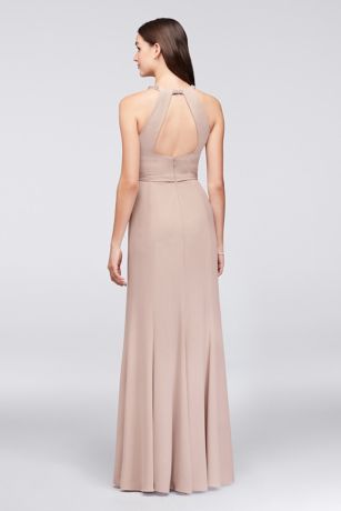 david's bridal scalloped crepe