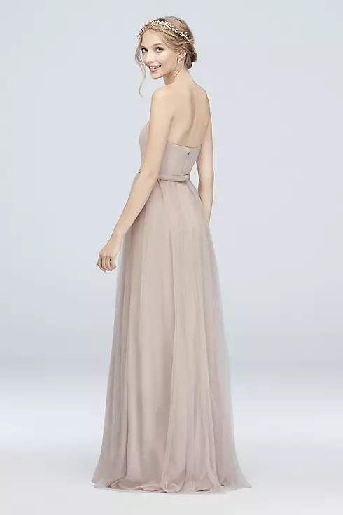 Style-Your-Way 6 Tie Tulle Long Bridesmaid Dress Image 2