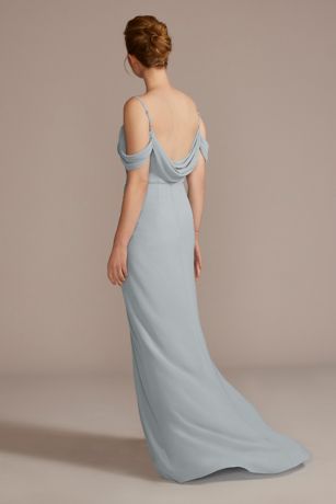 Chiffon Off-the-Shoulder Bridesmaid Dress | David's Bridal