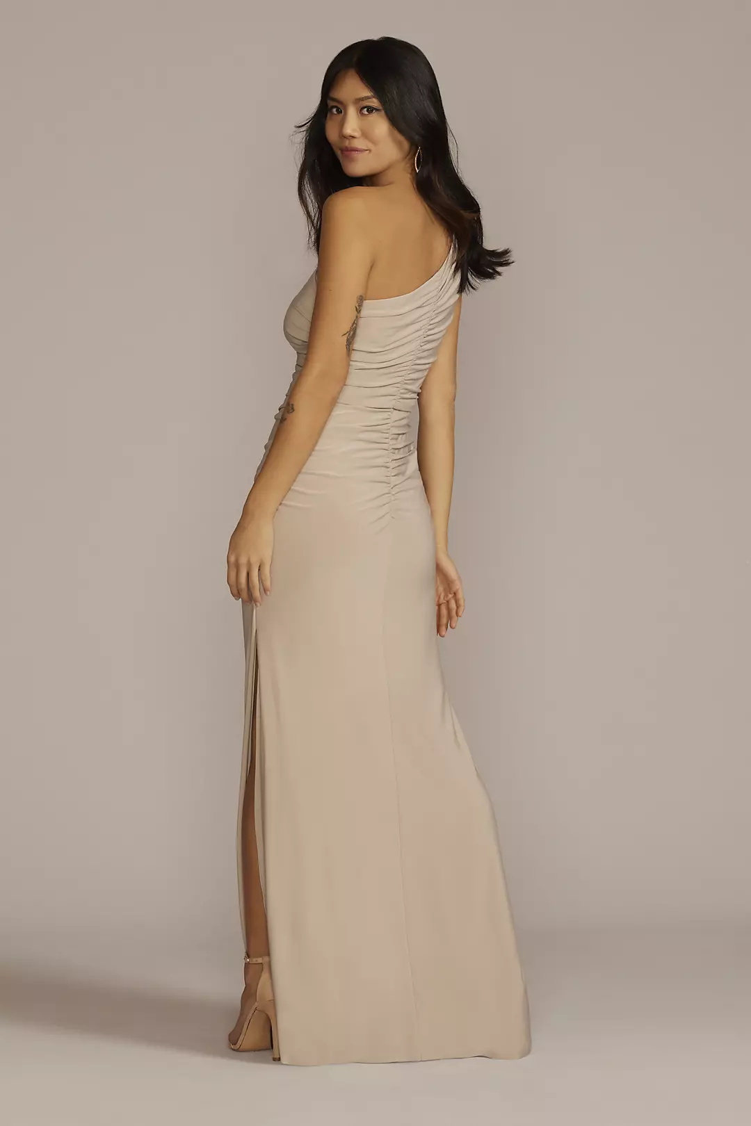 Sheath One-shoulder Simple Black Short Bridesmaid Dresses, BD0620 – Okstyles