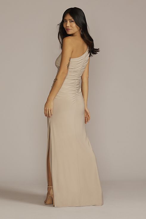 Ruched Jersey One-Shoulder Bridesmaid Dress Image 4