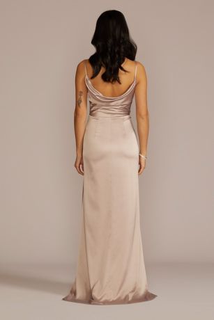 Cowl Back Bridesmaid Dress