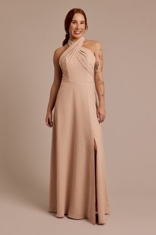 David\u0026#039;s Bridal Mixed Style Bridesmaid Dresses Convertible Chiffon  Dress David's Bridal