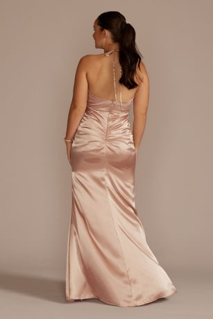 david s bridal halter bridesmaid dress