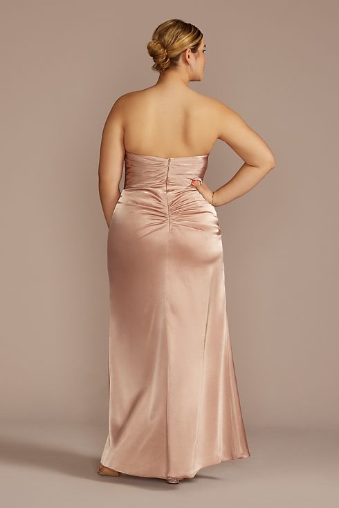 Strapless Charmeuse Bridesmaid Dress with Ruching Image 5