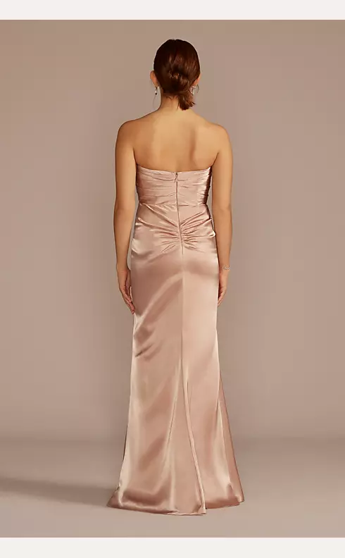 Strapless Charmeuse Dress with Ruching Image 2