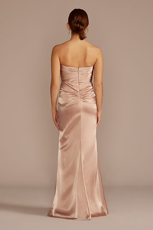 Strapless Charmeuse Bridesmaid Dress with Ruching Image 2