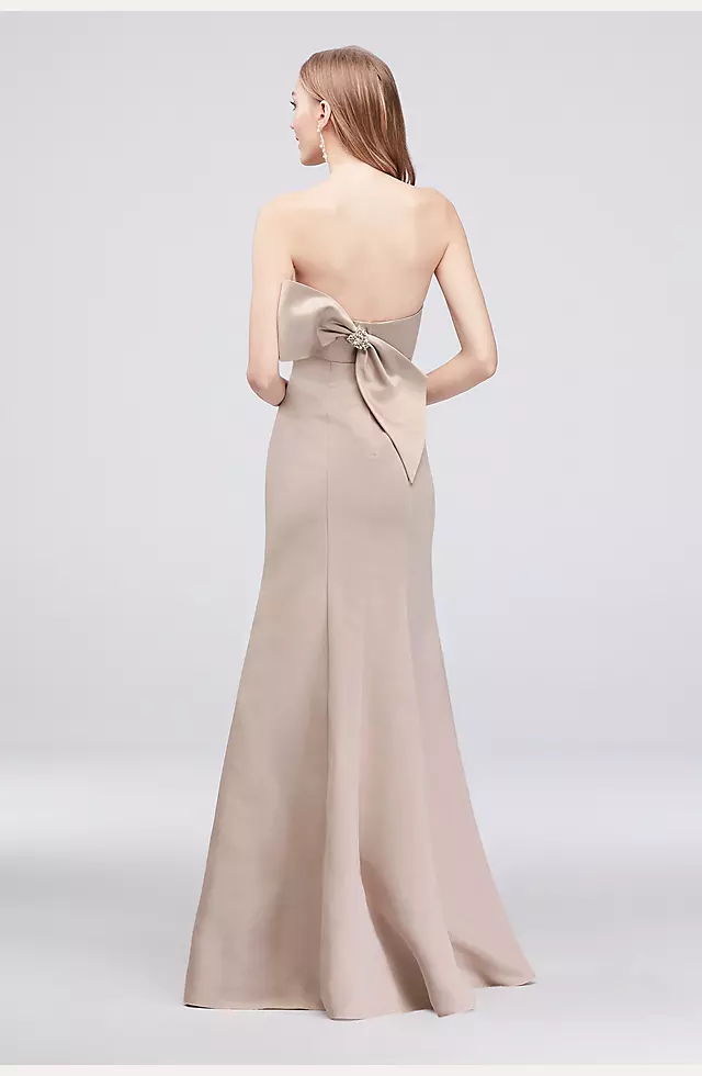 Strapless Faille Mermaid Bridesmaid Dress with Bow Image 2