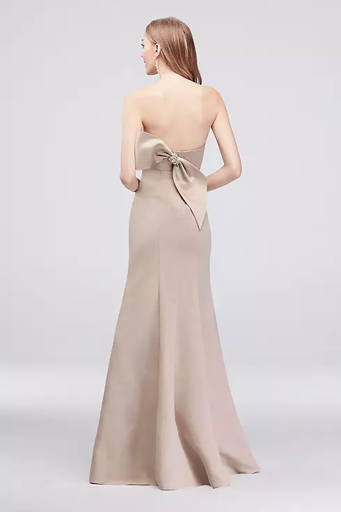 Strapless Faille Mermaid Bridesmaid Dress with Bow Image 2