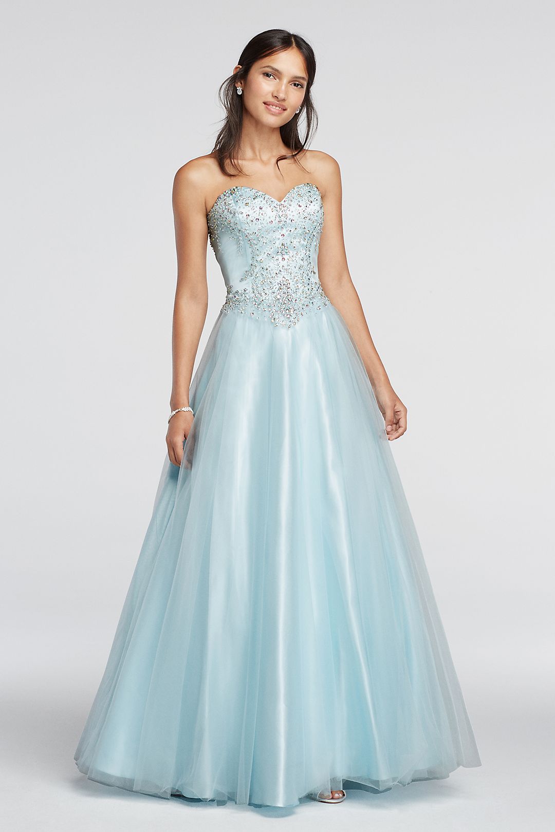 Beautiful crystal embellished prom dress. Size 2