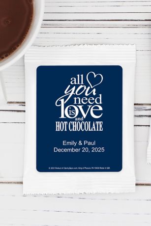 Hot Cocoa Packet Favors with Catchy Sayings