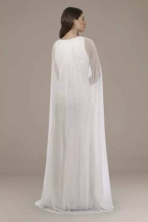 Lara Eve Beaded Cape Wedding Dress Image 2