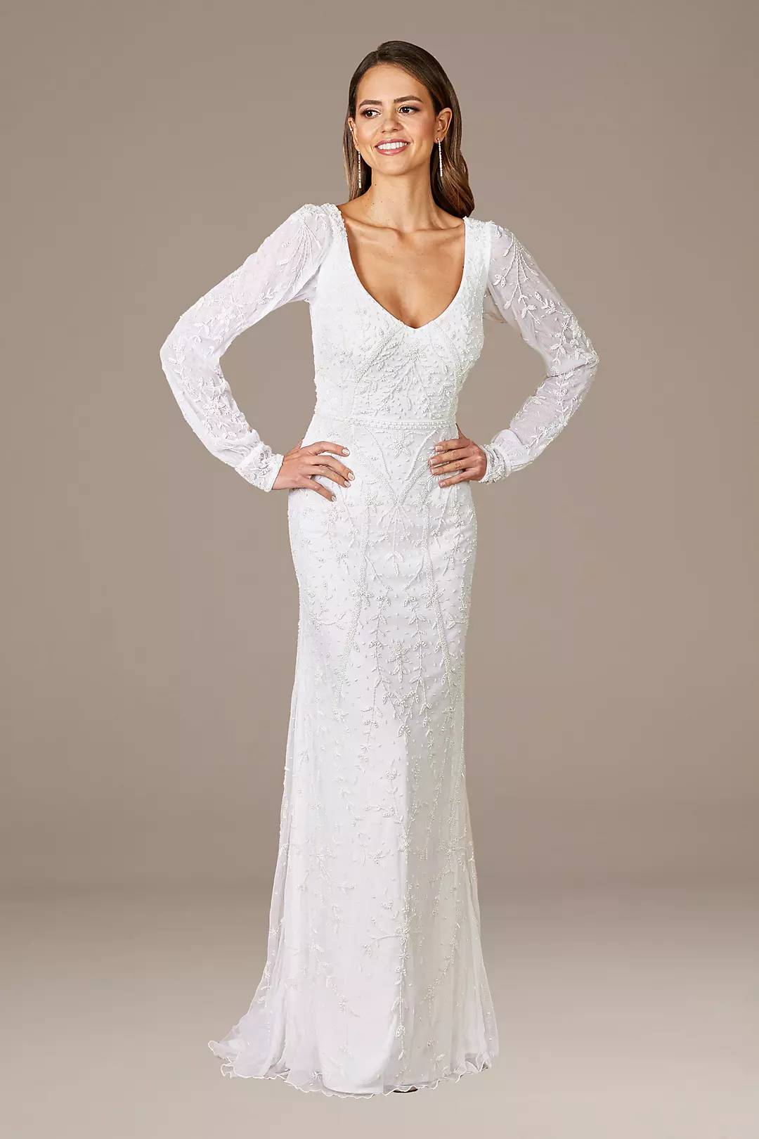 Lara Gigi Romantic Long Sleeve Wedding Dress Image