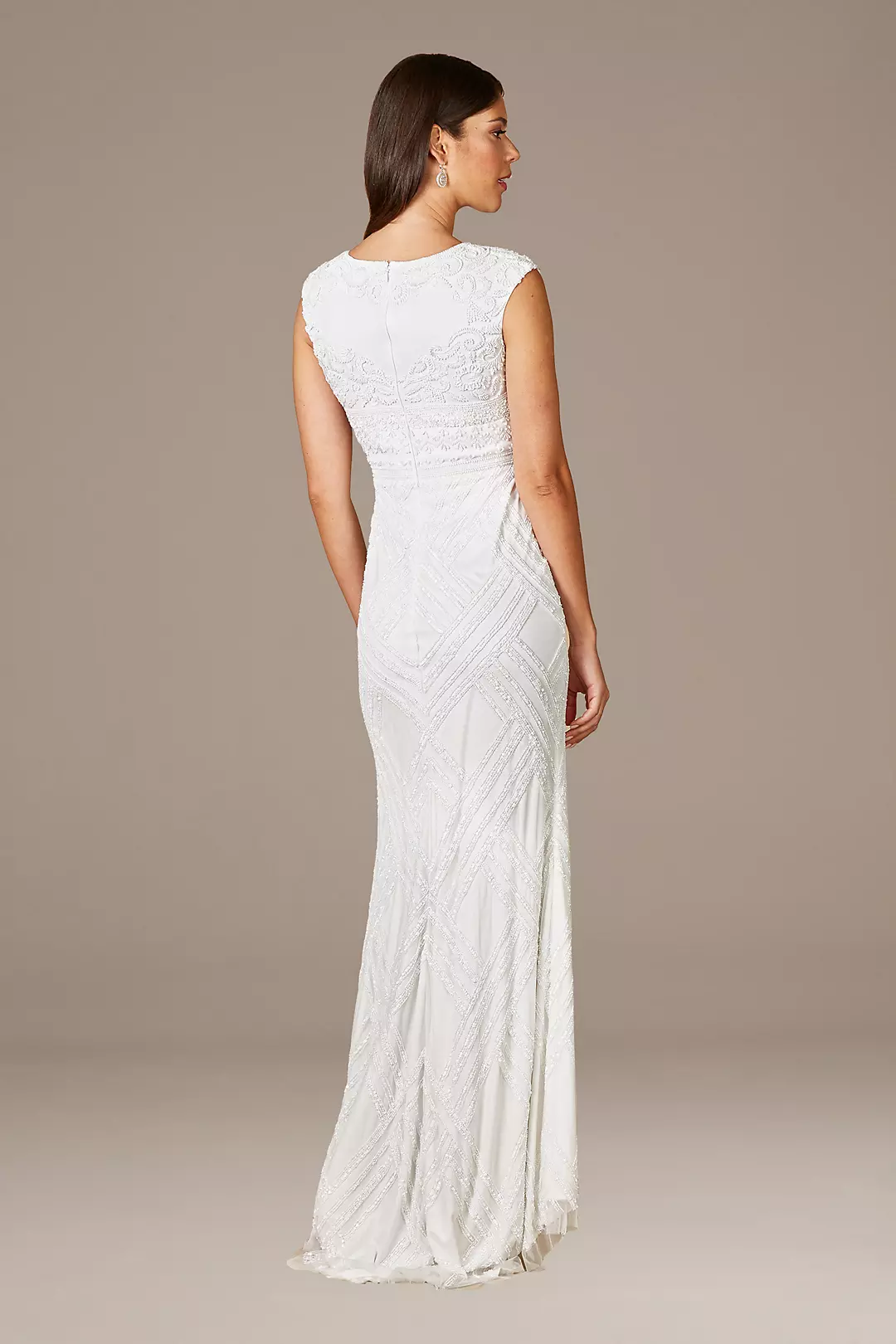 Lara Fabiana Cap Sleeve Beaded Wedding Gown Image 2