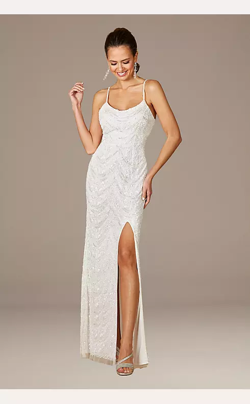 Lara Frenchie Spaghetti Strap Beaded Wedding Gown Image 1