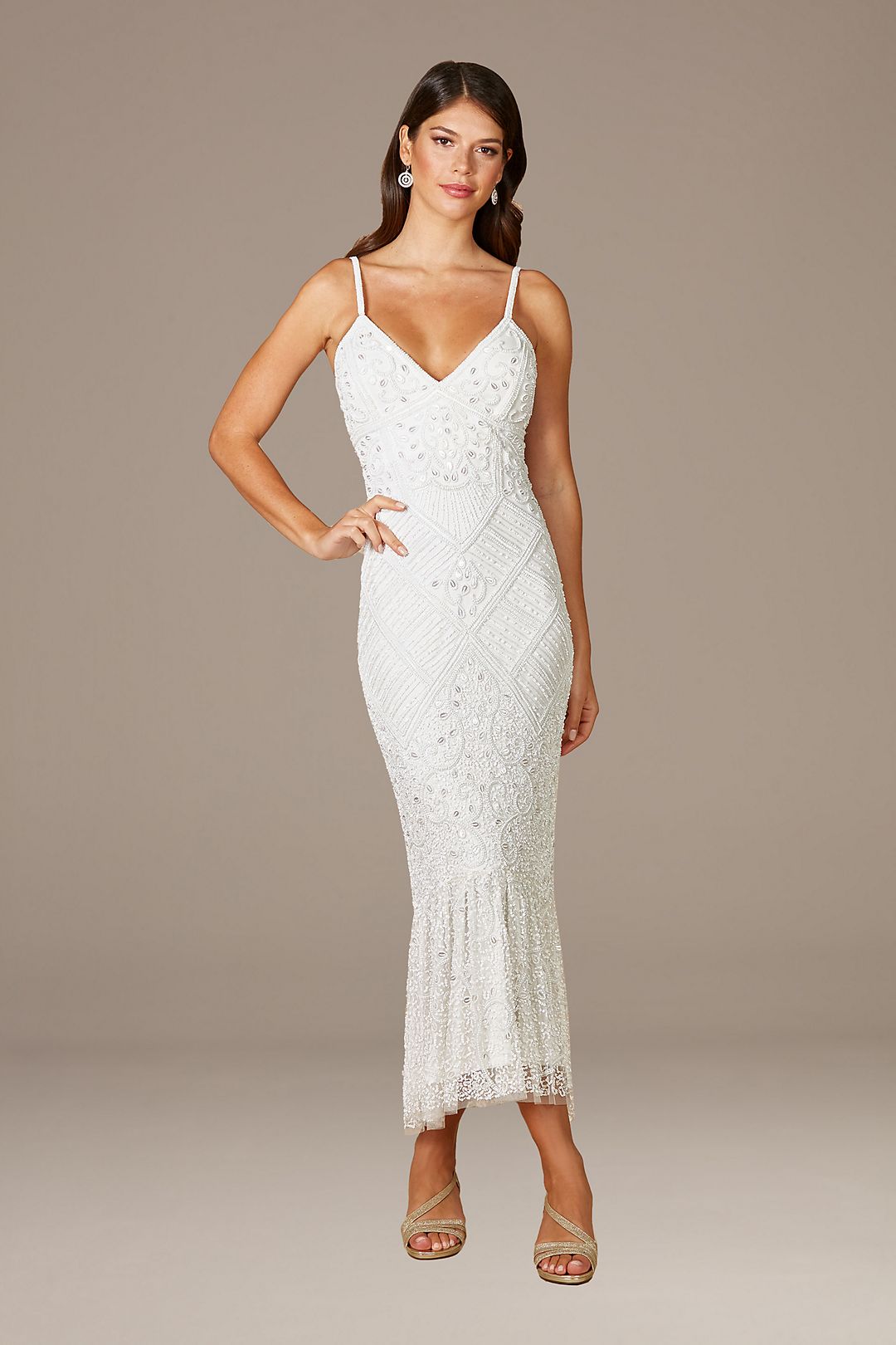 Lara Fae V-Neck Spaghetti Strap Wedding Gown Image 3