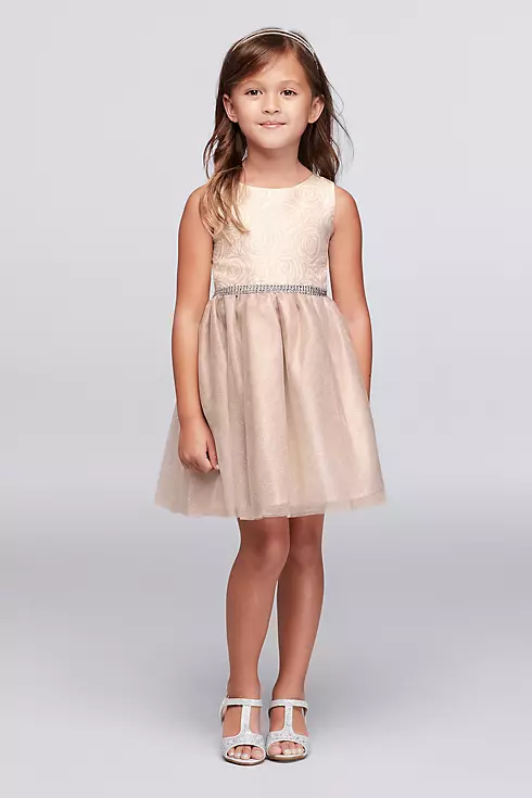 Metallic Rose and Tulle Party Dress Image 1