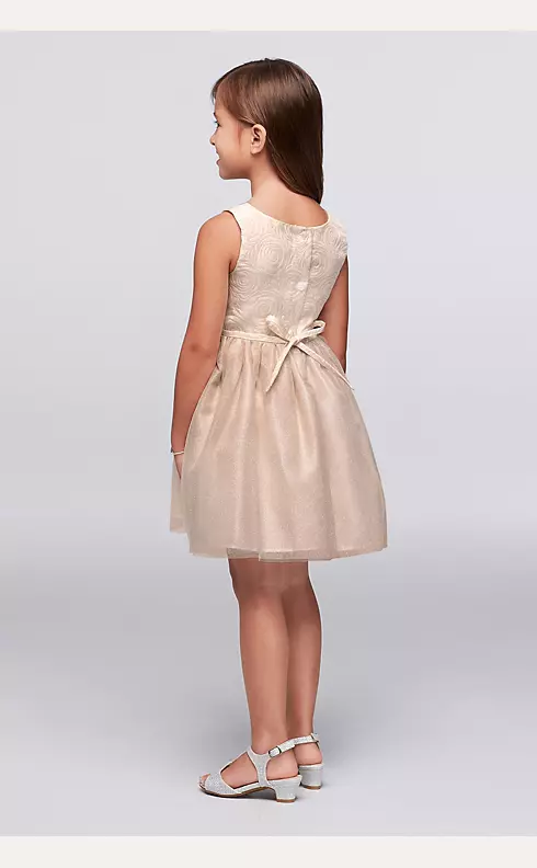 Metallic Rose and Tulle Party Dress Image 2