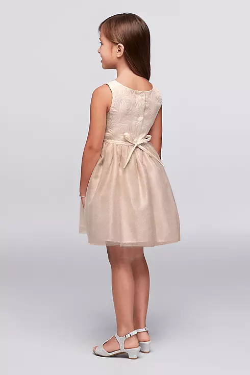 Metallic Rose and Tulle Party Dress Image 2