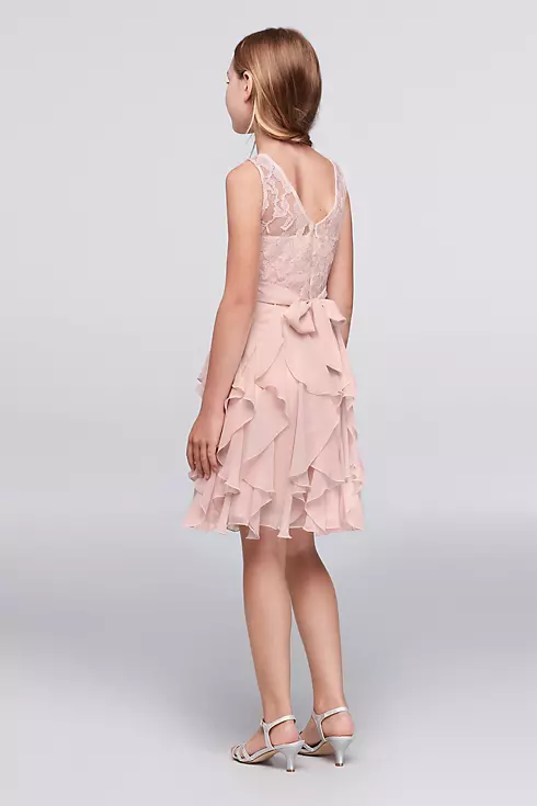 Ruffled Tulle Dress with Lace Bodice Image 2