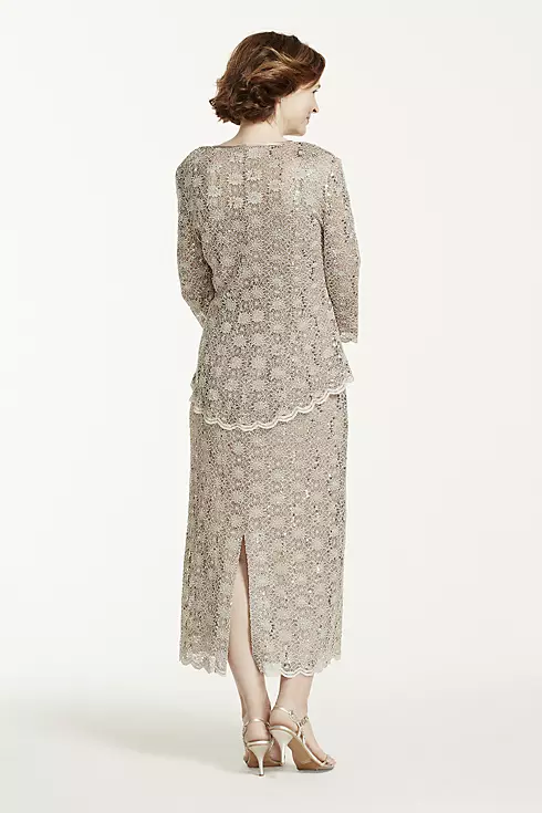 3/4 Sleeve All Over Lace Jacket Dress Image 4