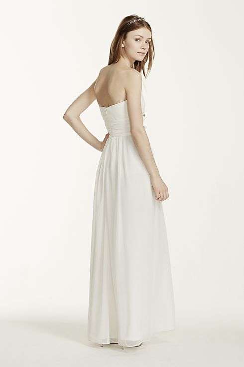 Strapless Dress with Beaded Waist Detail Image 5