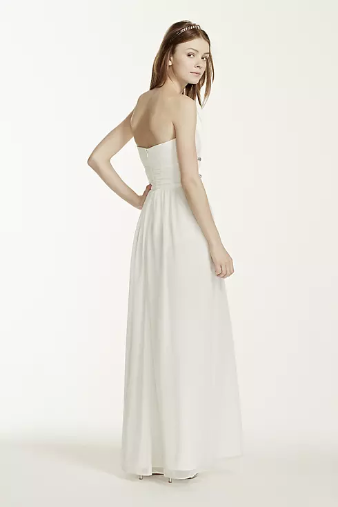 Strapless Dress with Beaded Waist Detail Image 2