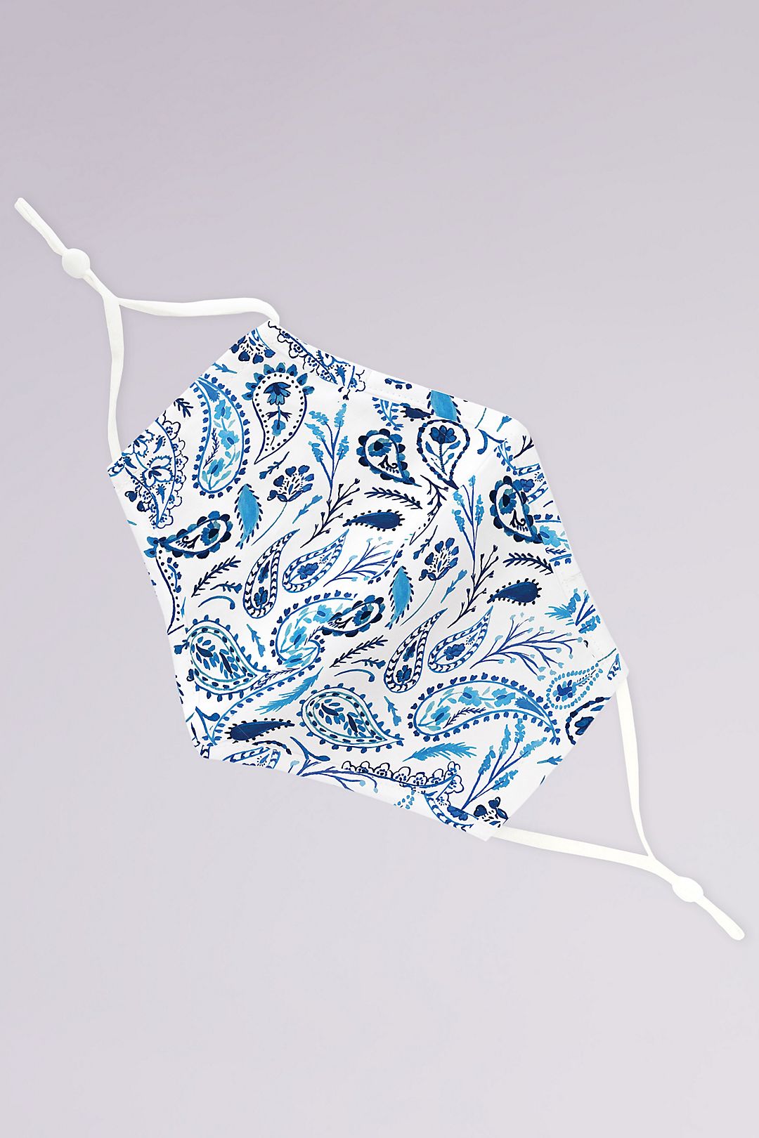 Blue Paisley Mask with Adjustable Ear Loops Image 4