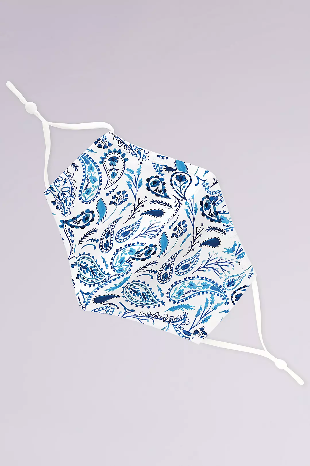Blue Paisley Mask with Adjustable Ear Loops Image 2
