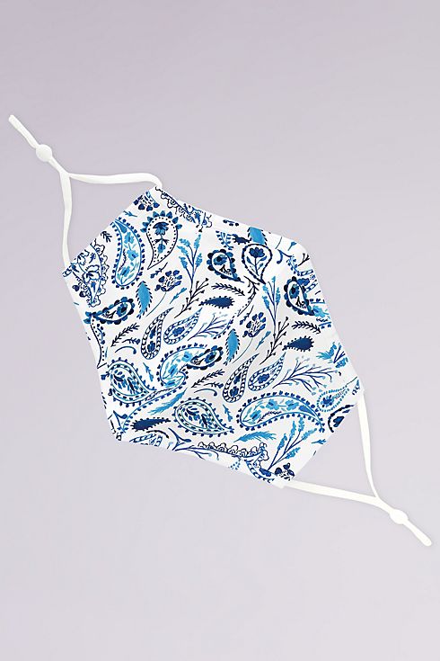 Blue Paisley Mask with Adjustable Ear Loops Image 4